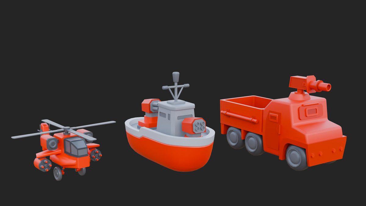 Military - Stylized Low Poly Asset Pack by Ake