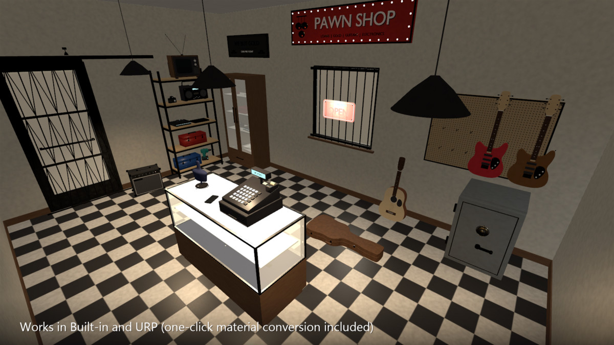 Pawn Shop Kit: Interactive Props & Modular Room