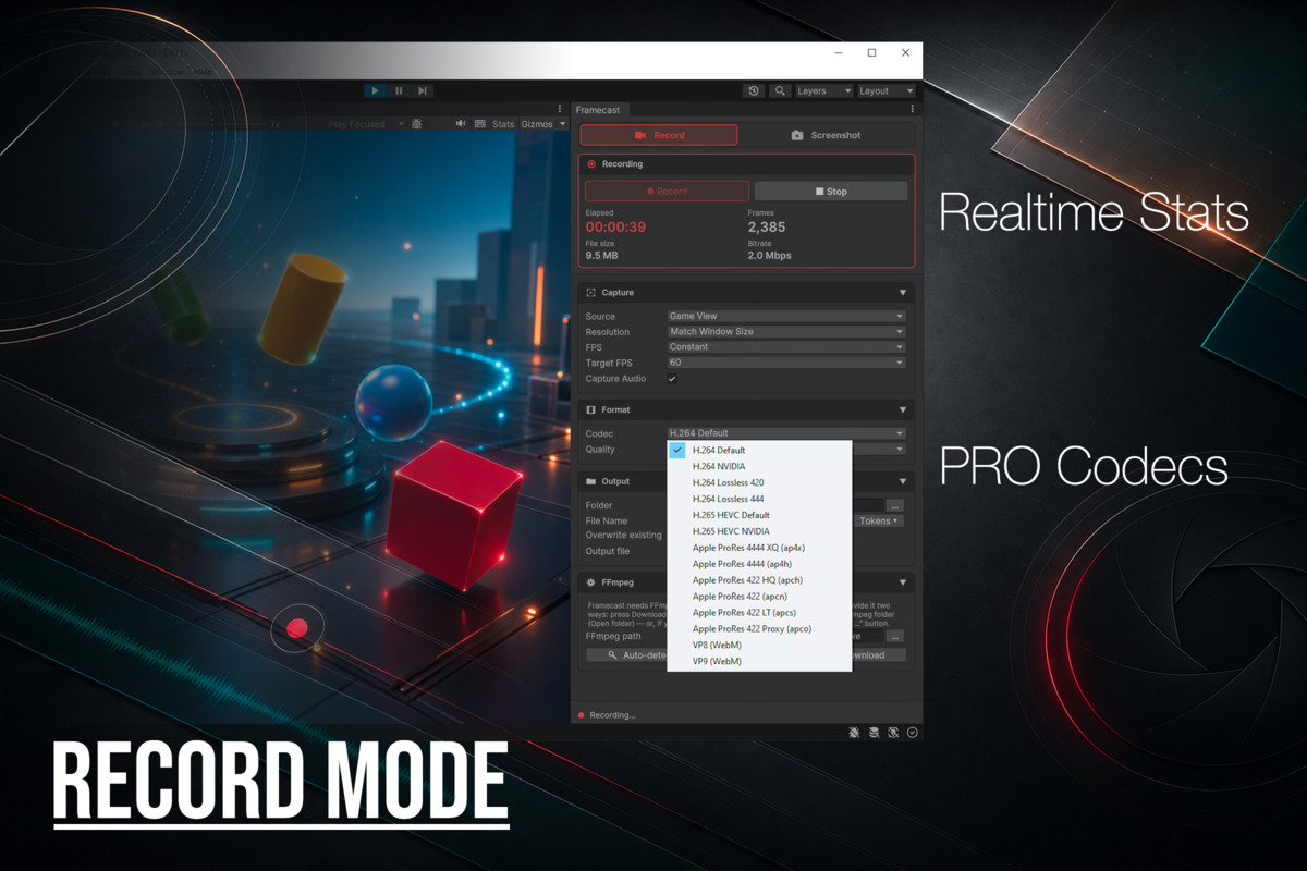 Framecast - In-Editor Video and Screenshots