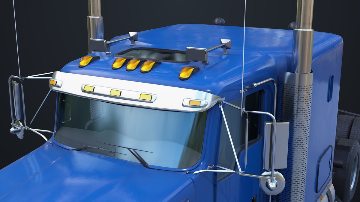 Heavy Truck Chassis 07 Blue and Green URP HDRP Textures