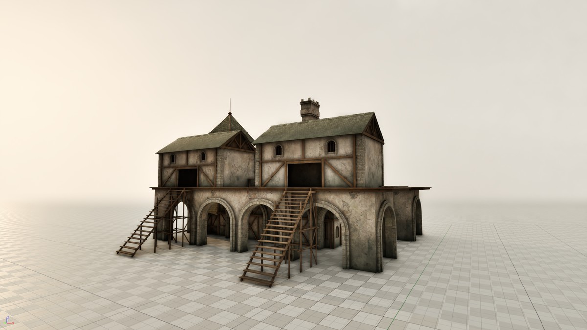 Medieval 3D Buildings Set