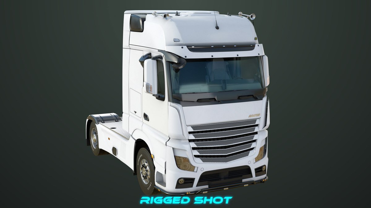 Heavy Truck Chassis 03 With Interior URP HDRP Textures