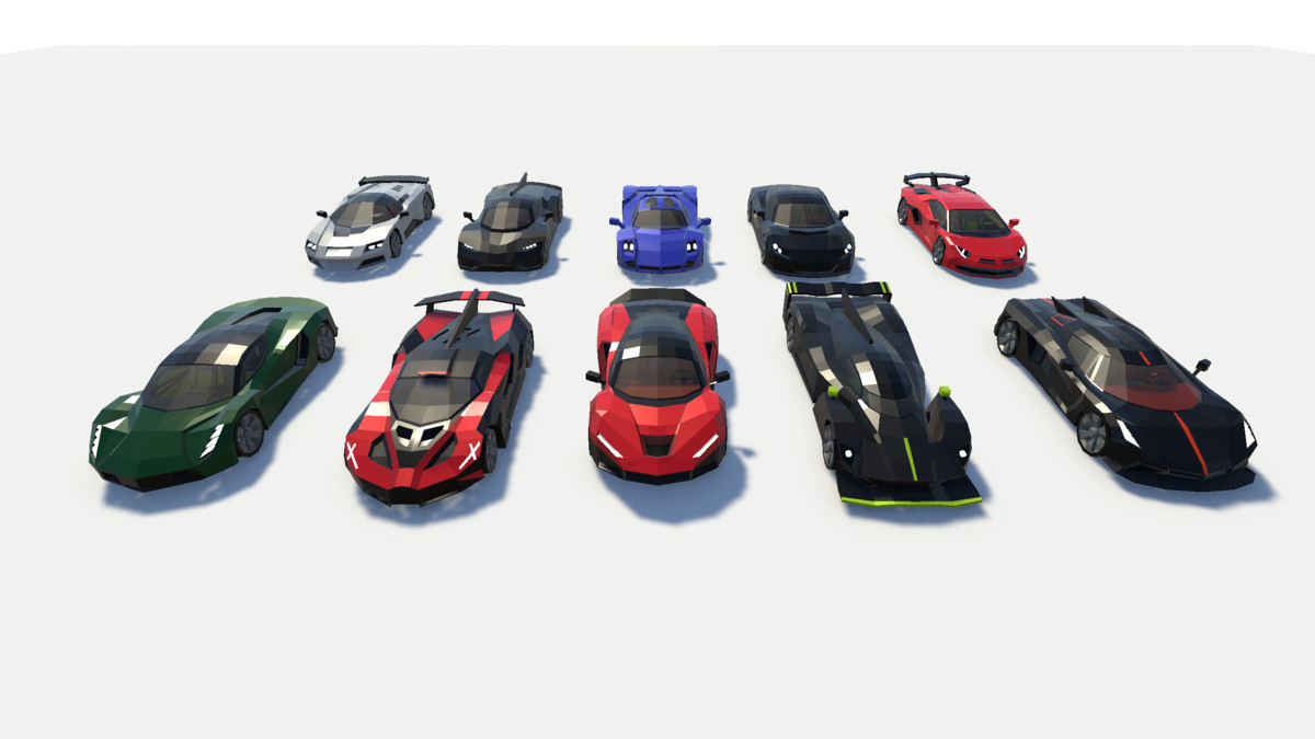 Low Poly Premium Hypercars – 10 Pack