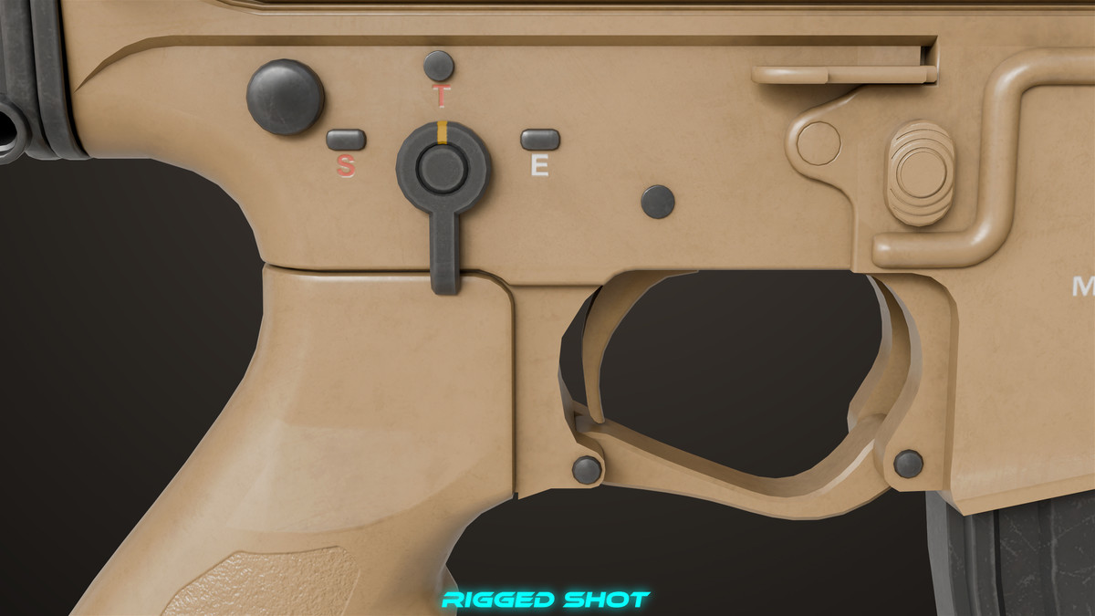 Machine Gun 17 Sandal URP HDRP Textures