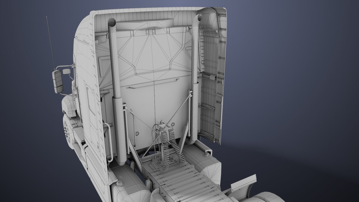 Heavy Truck Chassis 05 Grey Interior URP HDRP Textures