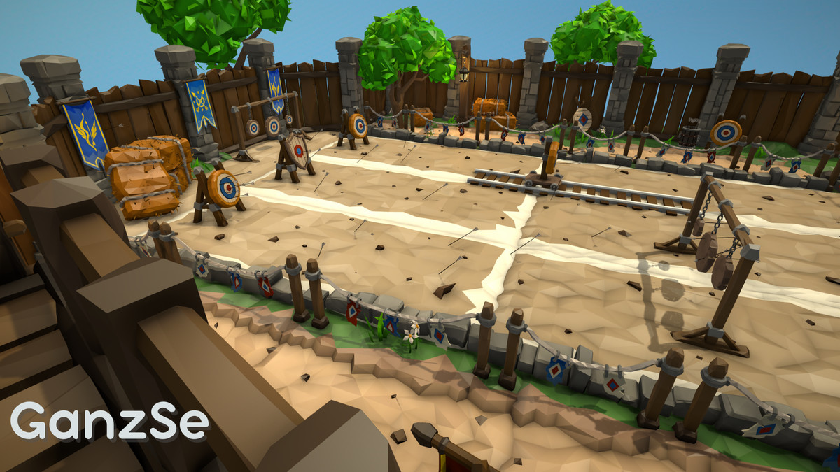 GanzSe Archery Range - Modular Low Poly Environment