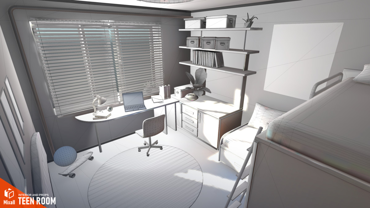 Teen room - interior and props