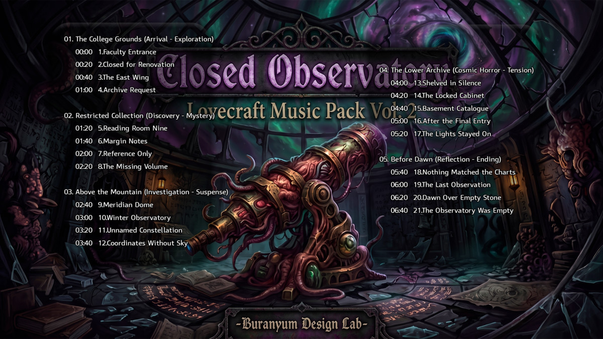 Fogbound - Lovecraft Music Pack Vol. 1 & Vol. 2