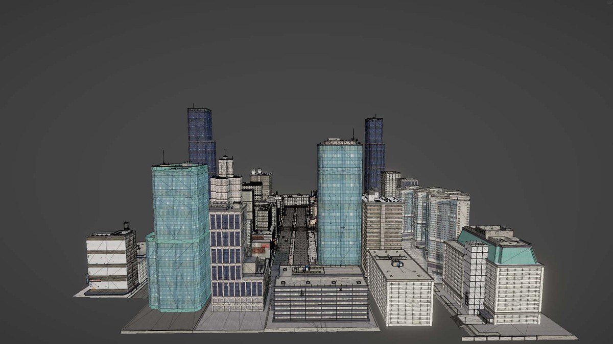 Full Game Ready City Pack Modular Low Poly Urban Environment Low-poly 3D model