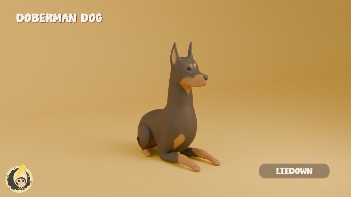 Animated Doberman Dog
