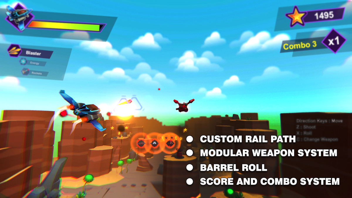 Star Fight 3D (Rail Shooter) - Game Template