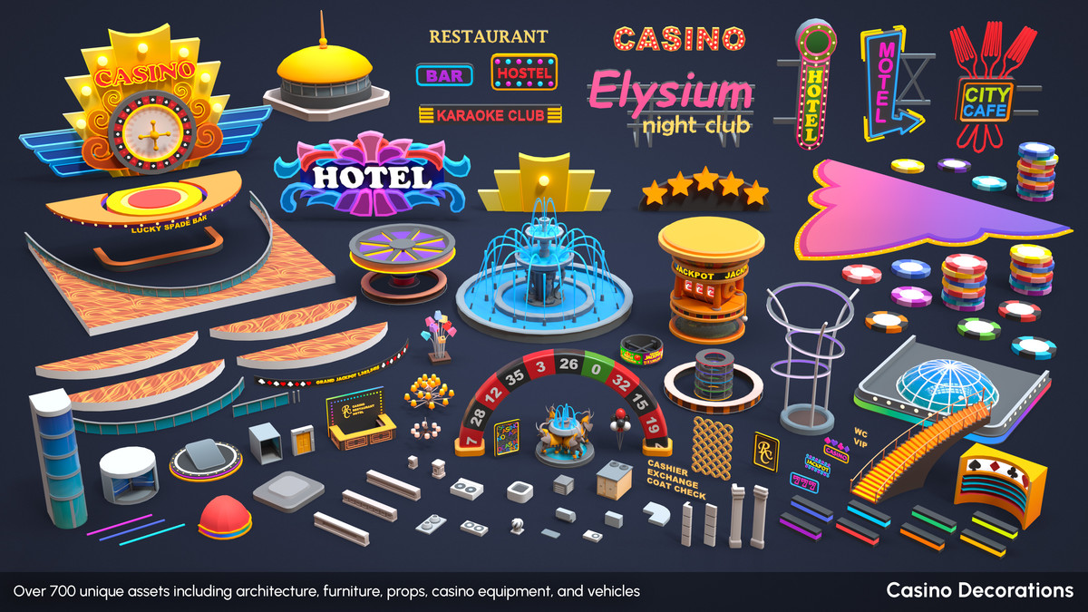 Casino - Low Poly Asset Pack