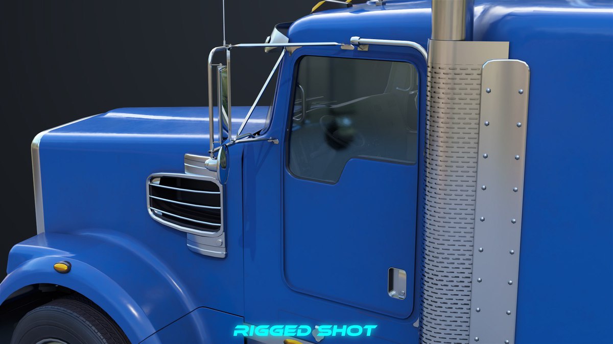 Heavy Truck Chassis 07 Blue and Green URP HDRP Textures