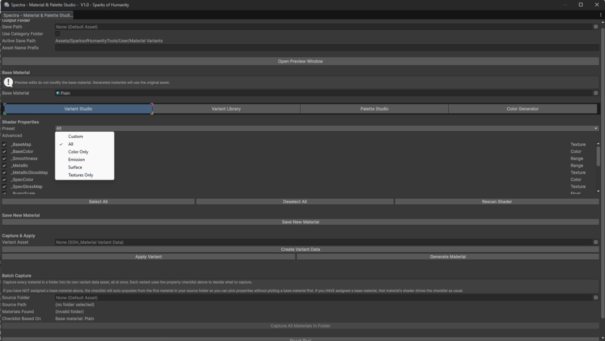 Spectra - Material & Palette Studio -
