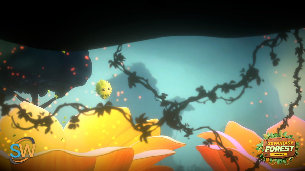 Stylized Fantasy Forest – 2D Environment Pack (Vol. 1)