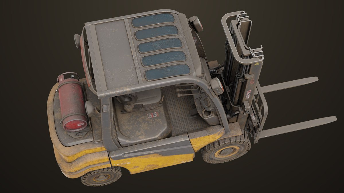 Dusty Forklift Trucks URP HDRP Textures