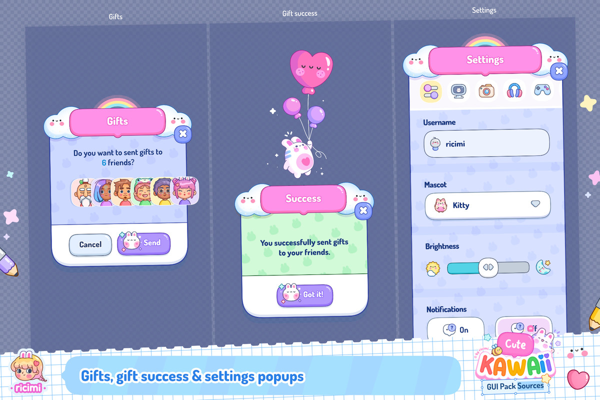 Cute Kawaii GUI Pack Sources