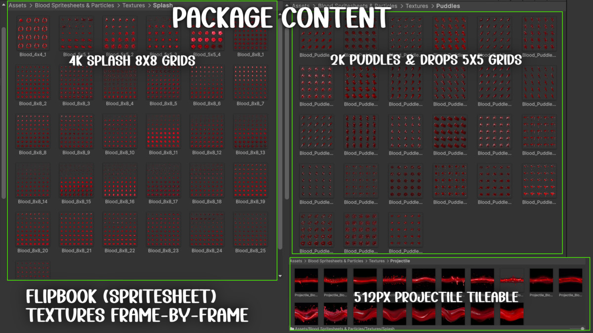 Giant Blood Complex Effects HQ Pack Particles Flipbook Spritesheets