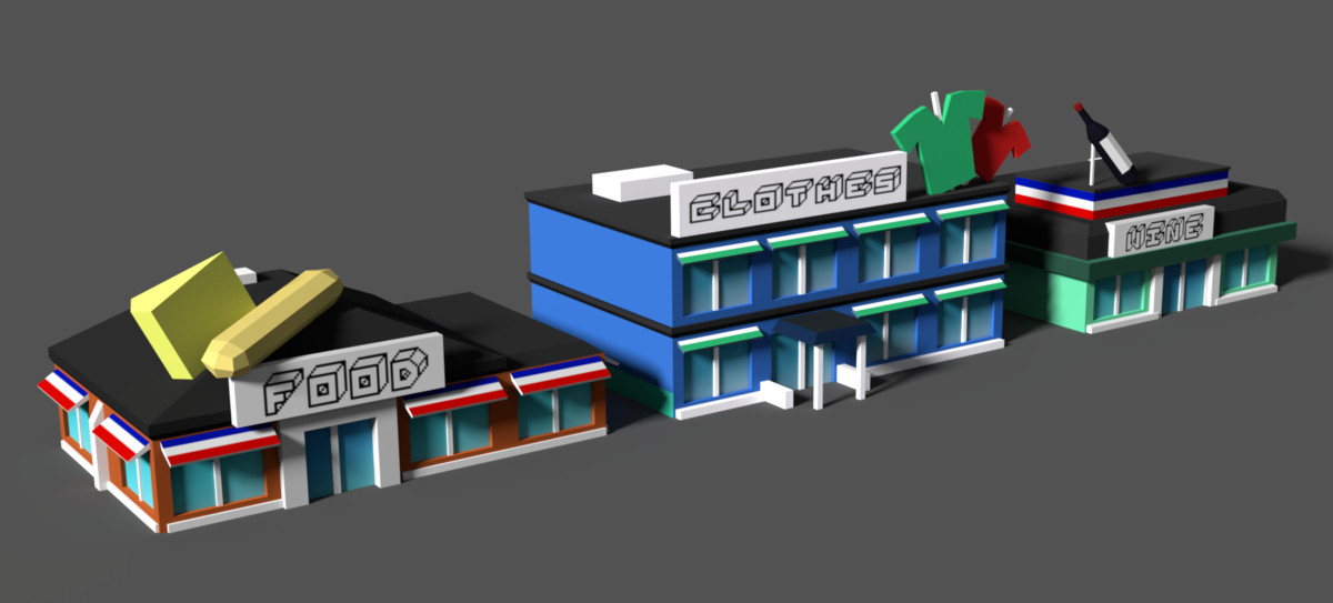 Low Poly Buildings Paris