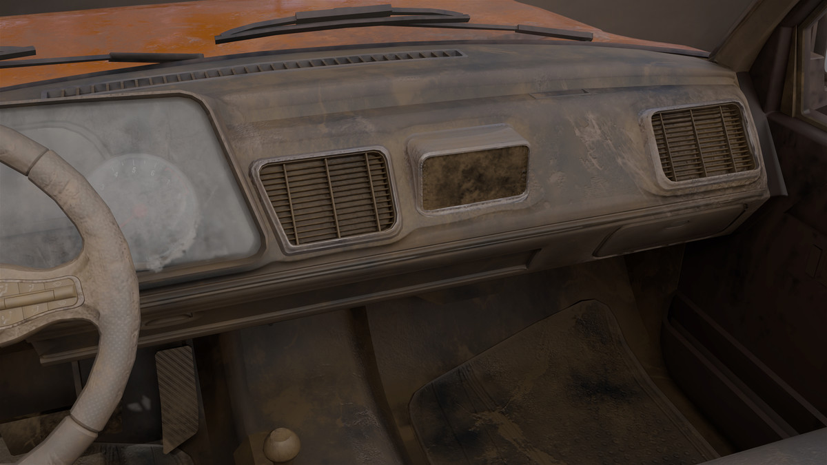 Pickup Truck01 Old Rusty HDRP URP Textures