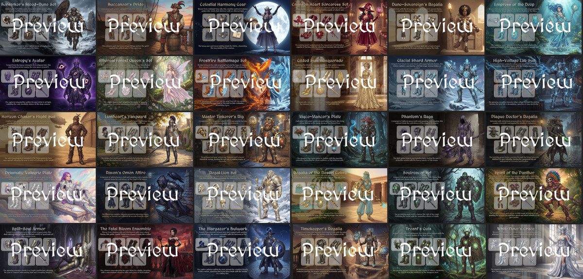 30 Legendary Armor Sets - 200 Fantasy Icons [512x512 HD]