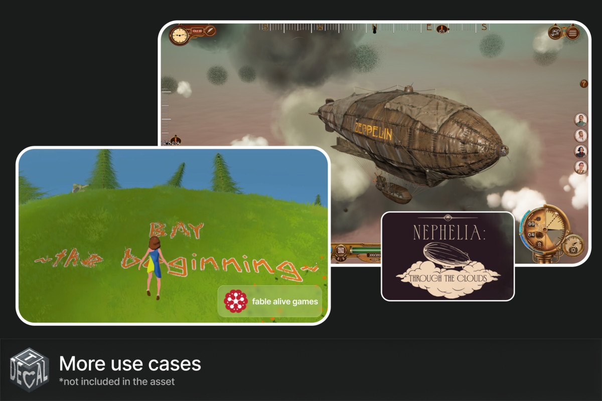 Text Decal: Dynamic Text Projection for 3D Surfaces