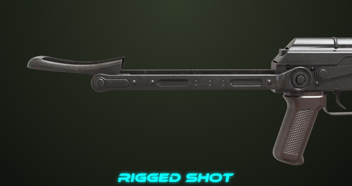 AKMS Light Machine Gun 10 URP HDRP Textures