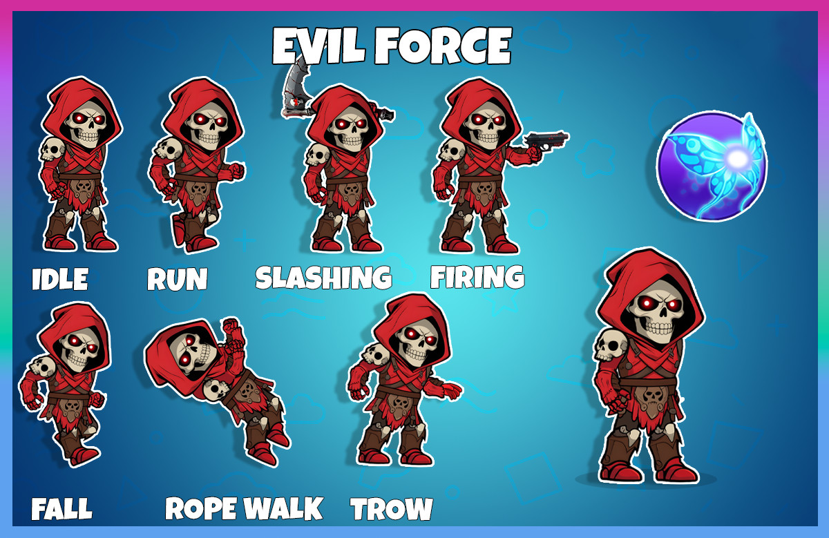 Evil Force 2D Animated Character