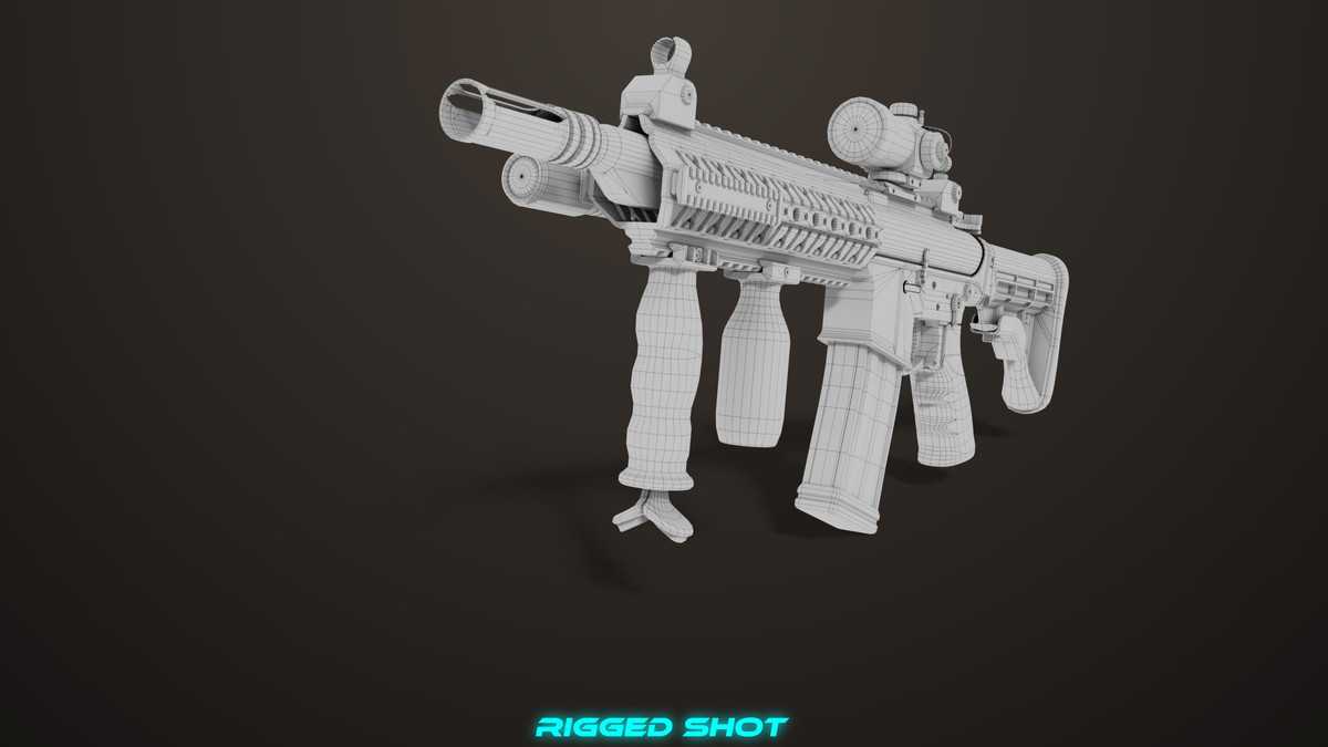 Machine Gun 17 Sandal URP HDRP Textures