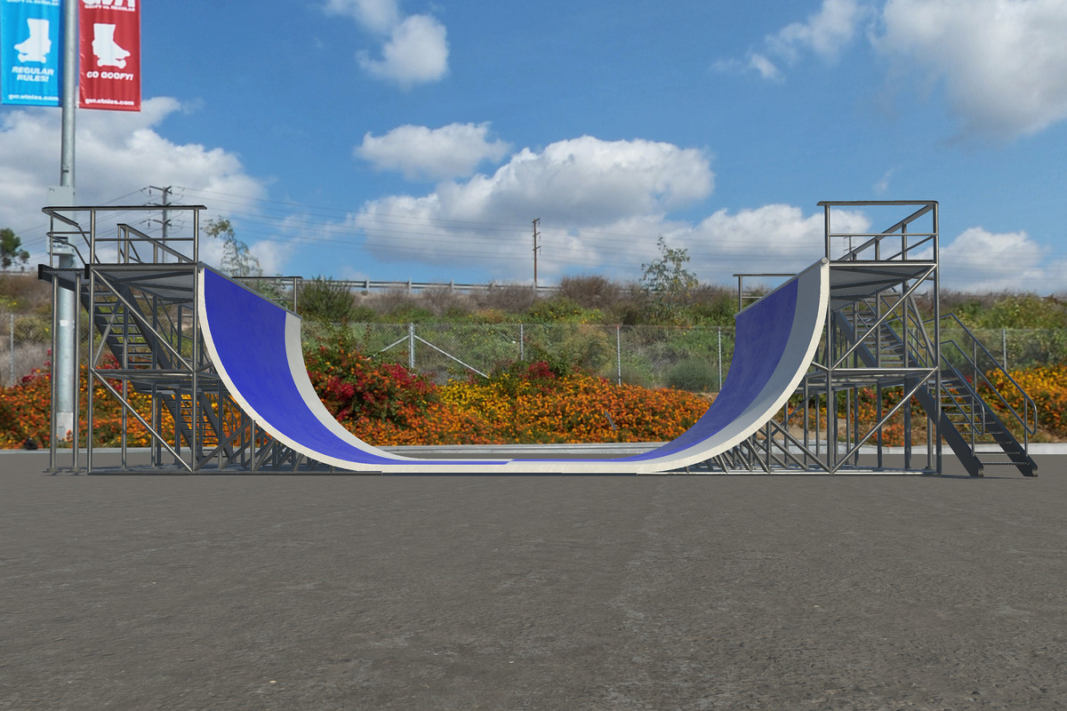 Skateboard and Vert Ramp