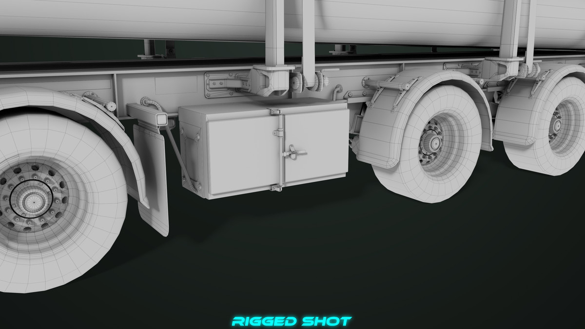 Truck 07 Log Trailer Green Version URP HDRP Textures