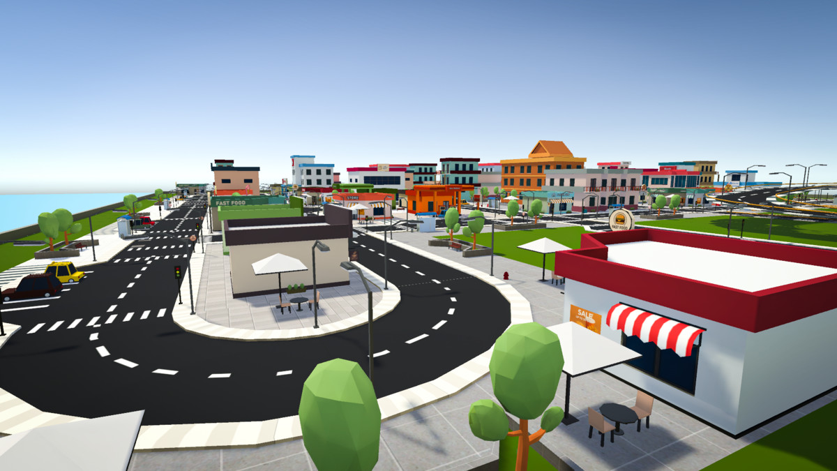 Low poly Modular city and Vehicle Pack