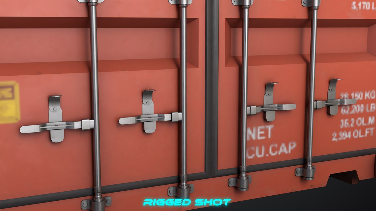 5 Cargo Container 20ft Single Mat URP HDRP Textures