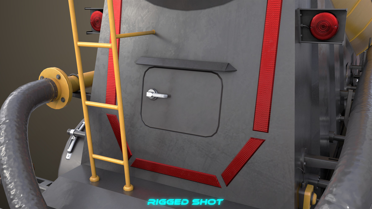 Chassis 06 Cement Trailer 01 Yellow