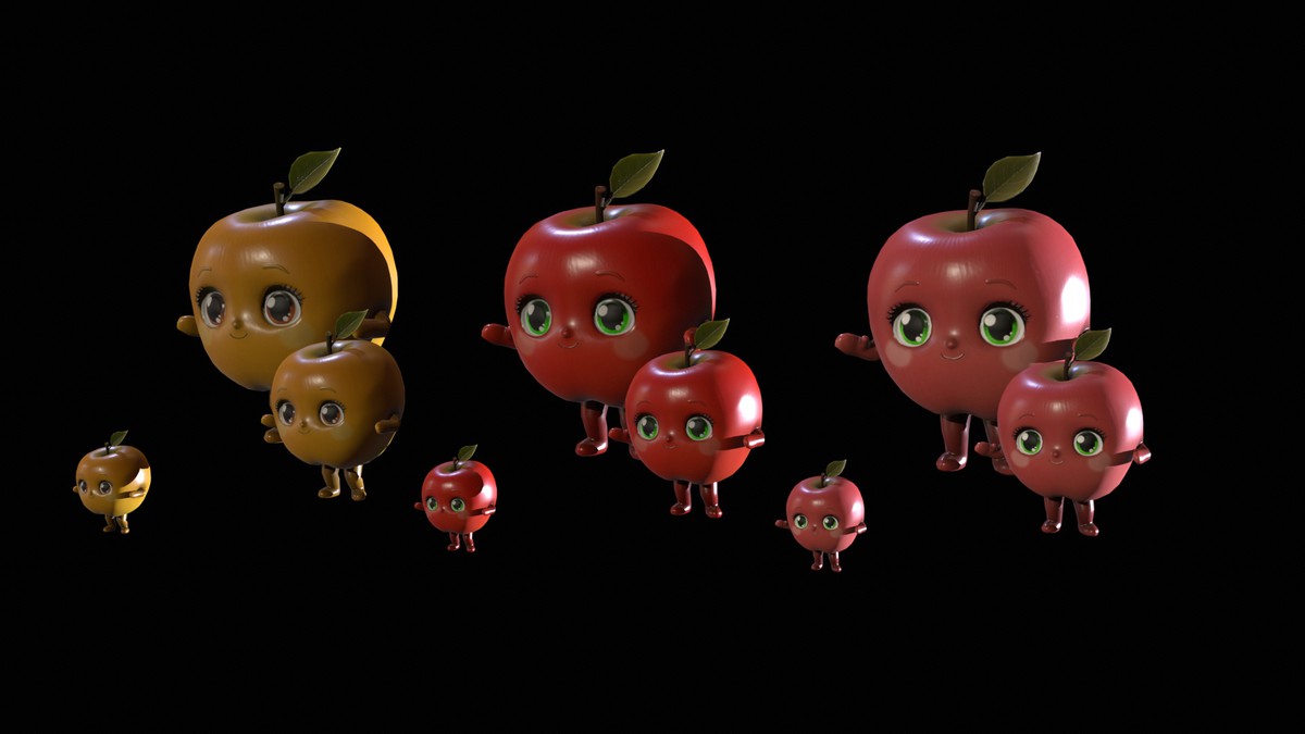 Chibi Fruit Apple two