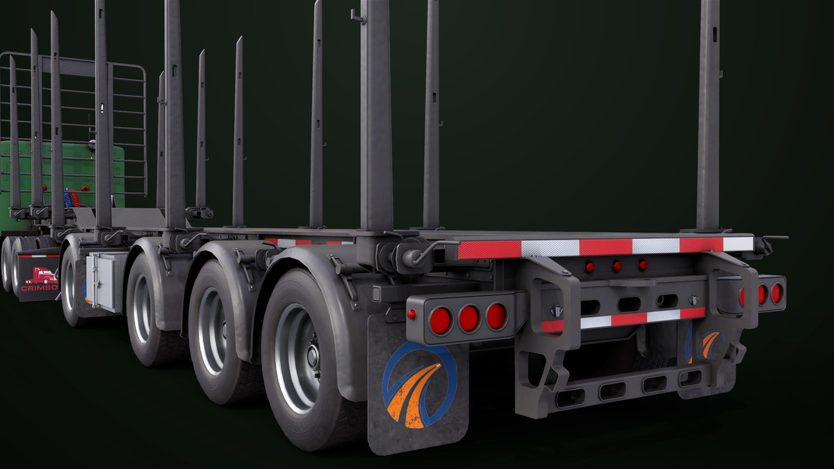 Truck 07 Log Trailer with All Loads Collection