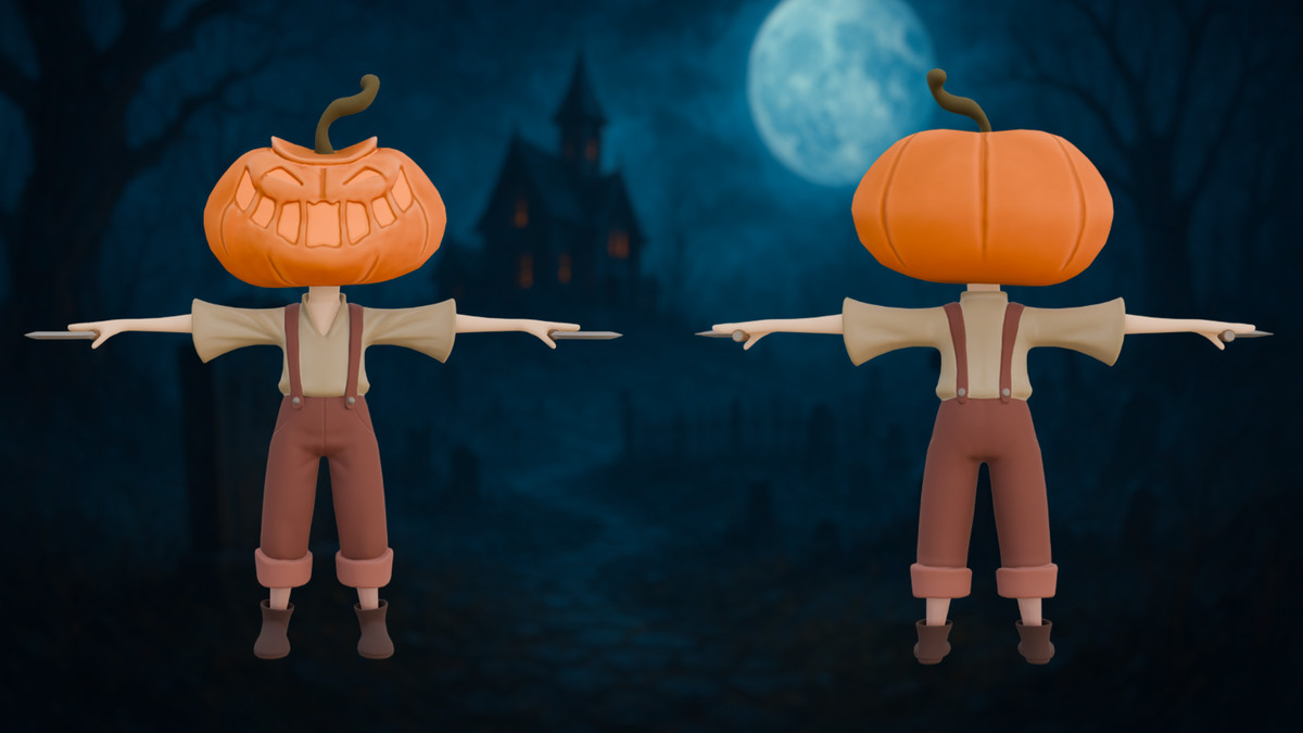 Stylized Pumpkin Enemy 1