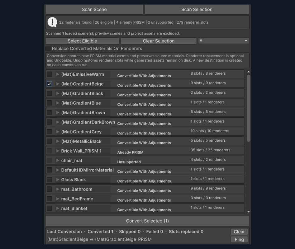 PRISM Surface HDRP - Procedural Rendering & Integrated Surface Materials