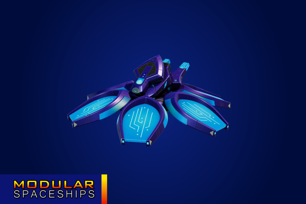 Sci-Fi Alien Modular Spaceship Proton Legacy