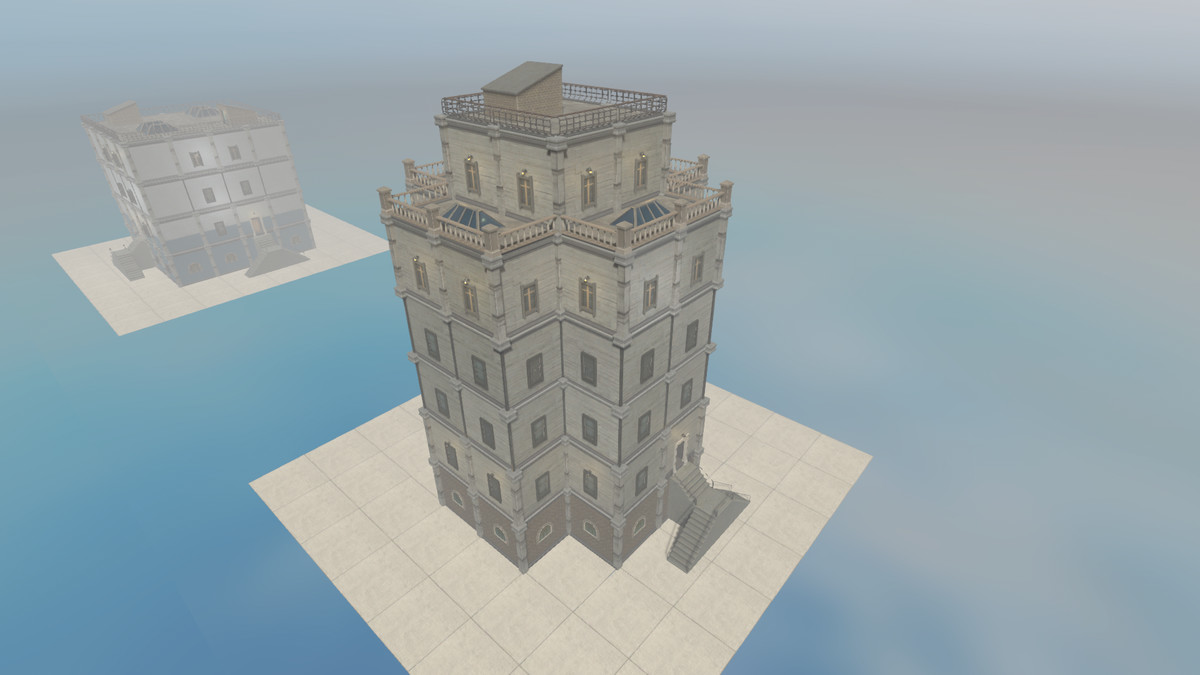 Realistic Modern Modular Building 1 Asset Package