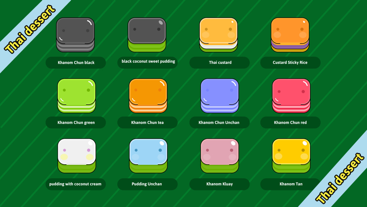 Thai Dessert & Cute Box Packaging – Sweet Icon Pack