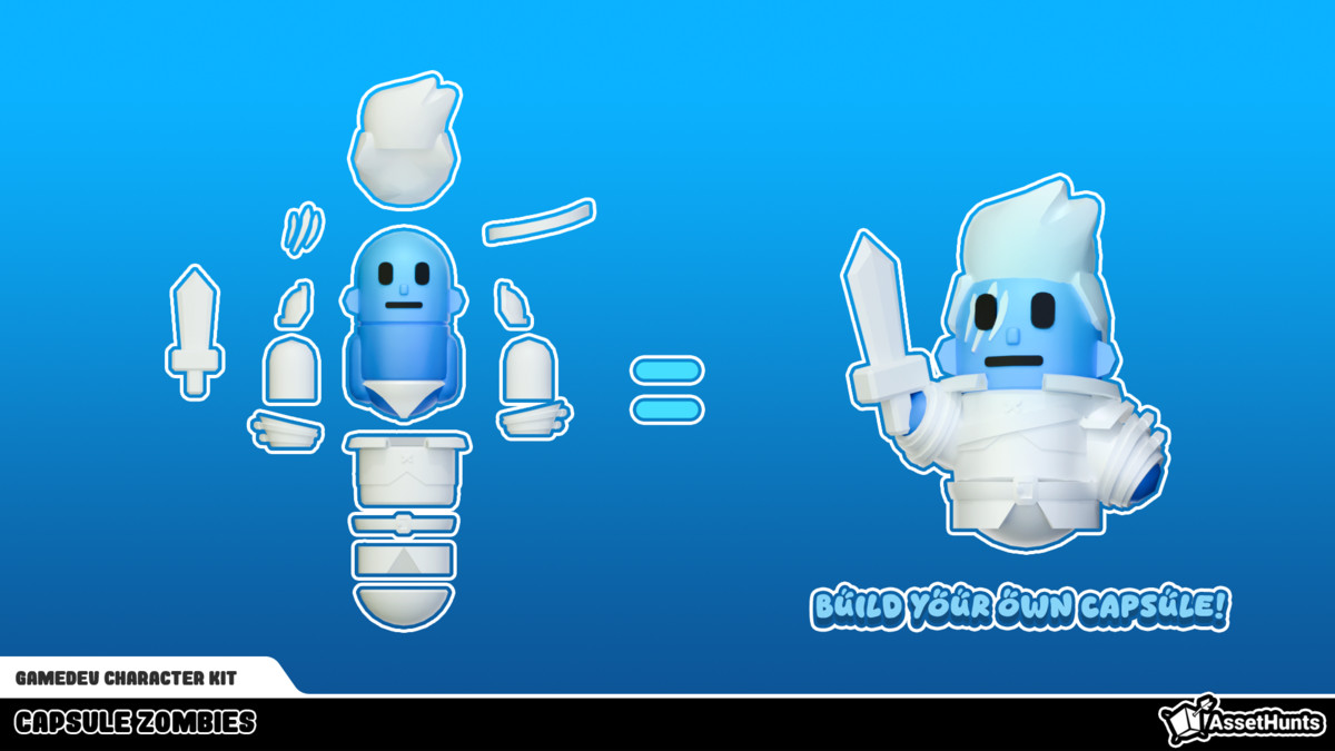 GameDev Character Kit - Capsule Zombies