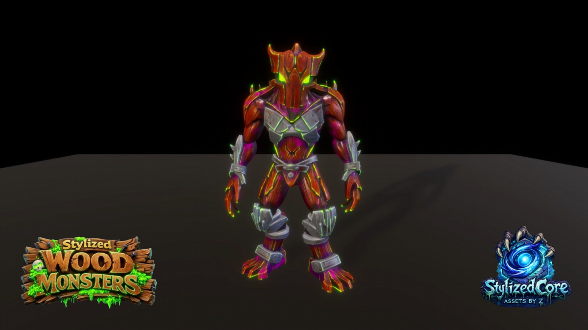 Wood Monsters Pack 2 – 4 Stylized Animated Creatures (LOD + Skins)