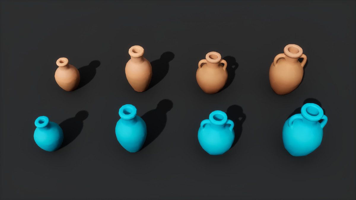 Desert Gilded Shrine - Low Poly Stylized Asset Pack