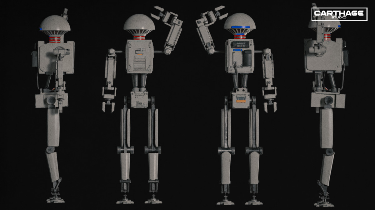 Security Robot NPC Bundle – 5 Rigged Game-Ready Characters