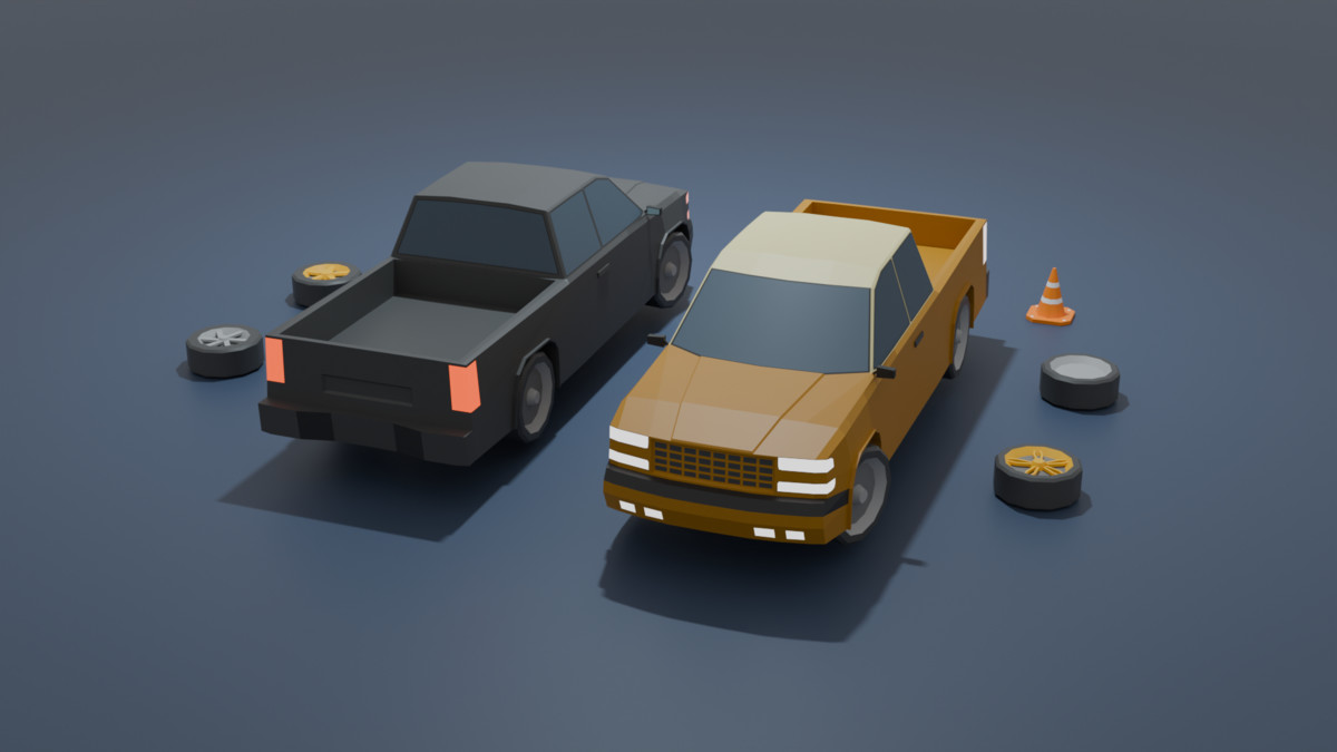 Mobile Optimize-Low Poly Cars