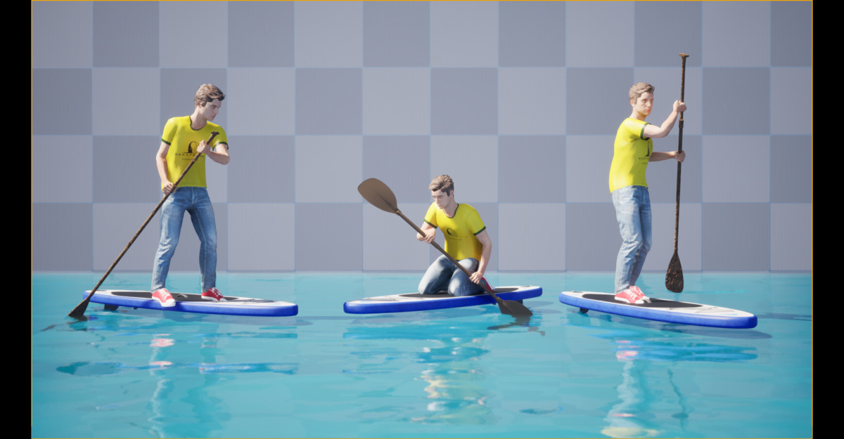 Paddle Boarding Animation