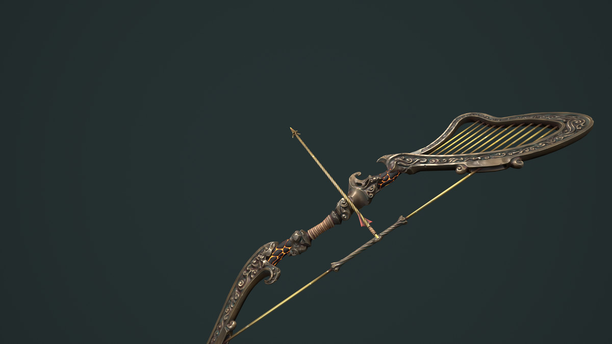 Harp bow quiver arrow