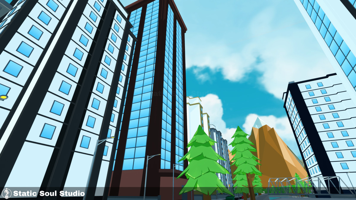 Low Poly City Pack – Modular Buildings, Roads & Props