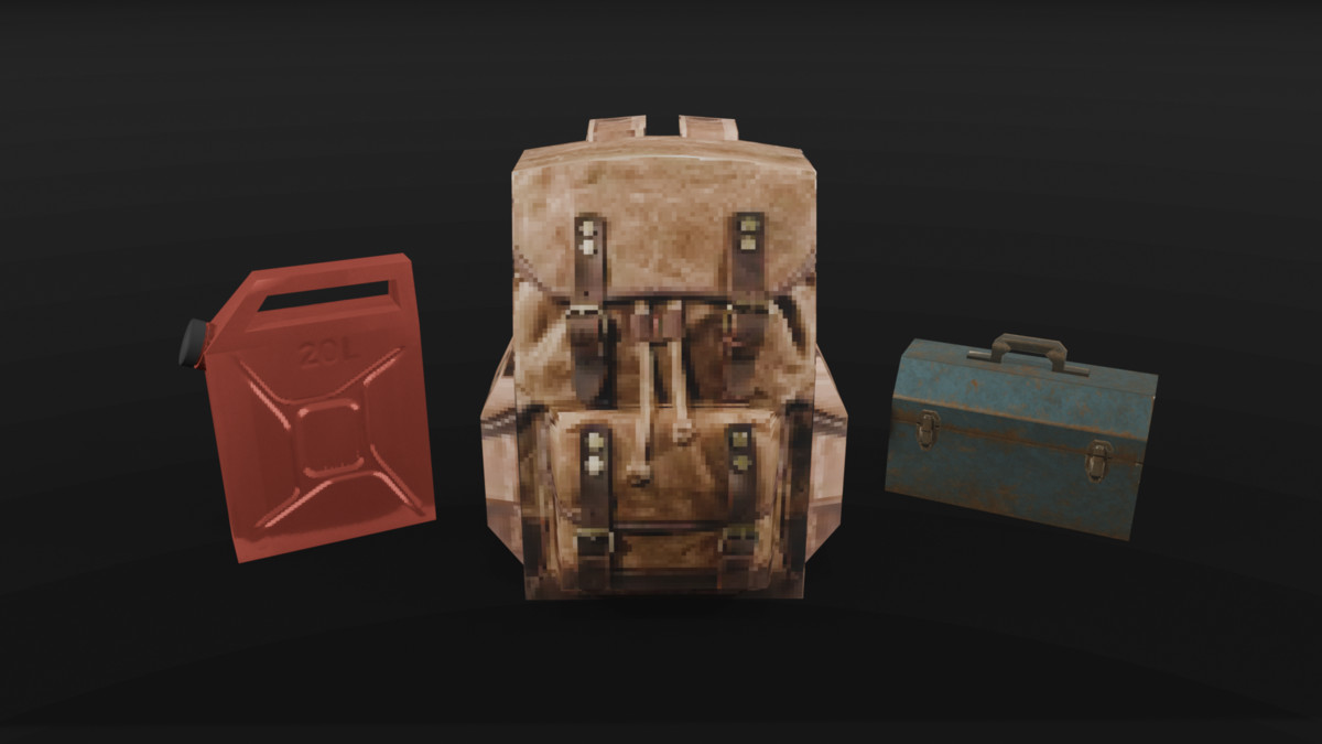 PSX Supplies Pack – 46 Lowpoly Supplies Props